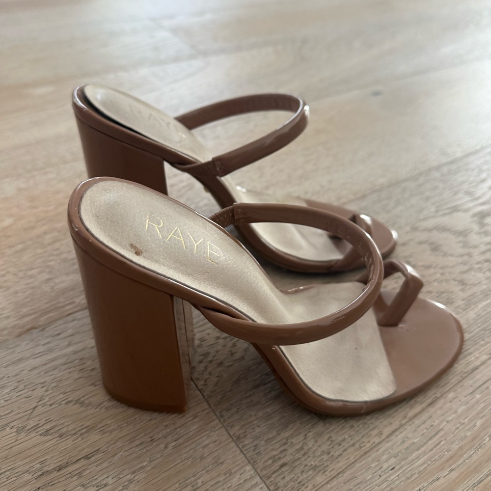 RAYE Tan Strappy Heels